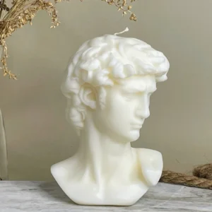 David Sculpture Candle White